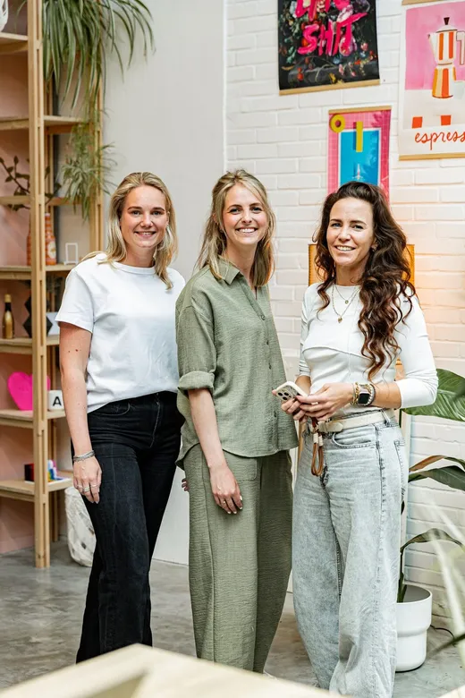 Drie makers van Milk&Sugar in de studio
